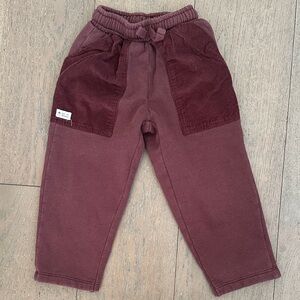 Zara Kids Burgundy Corduroy Pants